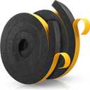 SHENLIU 2 Rolls Foam Weather Stripping with Adhesive, 1.5 Inch x 1.5 Inch High Density Seal Strip Adhesive Closed Cell Weather Strip Total 16 Feet Long for Uneven Gaps Doors Windows