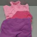 3 Pack Dog Sweaters for Large Dogs, Fleece Dog Sweater Large Pet Clothes Turtleneck Soft Warm Sweatshirt Boy Girl Pet(Pink+Hotpink+Purple,L)