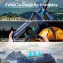 Emergency Weather Radio with IPX5 Waterproof Portable Bluetooth Speaker,USB-C Solar Hand Crank,NOAA Alarm AM FM Radio,Flashlight,SOS Alarm,2000mAh Cell Phone Charger for Camping and Survival (Blue)