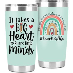 Teacher Tumbler Gifts For Women, Teacher Appreciation Week Gifts from Students, Back To School, Retirement, Christmas Gift Ideas, 20 Oz Tumbler Cup