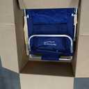 Tommy Bahama 5-Position Classic Lay Flat Folding Backpack Beach Chair, Polyester, Navy, 23" X 25.25" X 31.5"