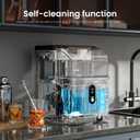 Kismile Nugget Ice Maker,33 Lbs/24H,Chewable Ice,Self-Cleaning,Steel