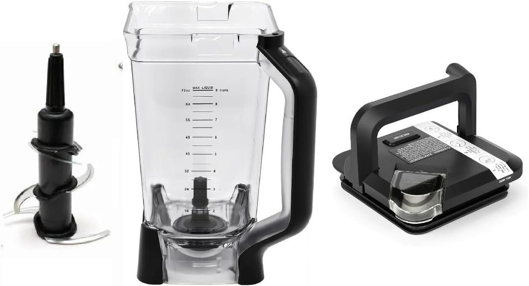 72 oz pitcher with lid and blade compatible with Ninja Blenders BL610 NJ600 NJ602