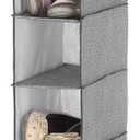 Whitmor Hanging Shoe Shelves - Crosshatch, 10 Shelves, Gray