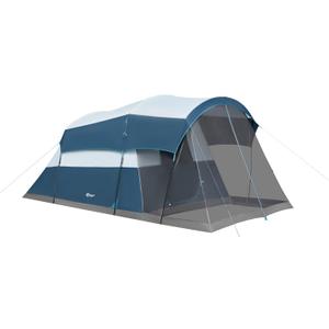 PORTAL 6/8/10 Person Family Camping Tent with Screen Room, Water Resistant Big Tunnel Tent with Rainfly, Large Family Tent for Outdoor Camping, Party (Dark Blue)
