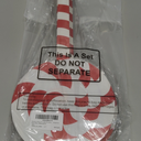 Huwena 6 Pcs 16'' Large Christmas Candy Ornaments Christmas Lollipop Ornament Double Sided Printing Peppermint Xmas Ornament Decorative Hanging Ornament Pendant for Xmas (Red, White,Pp Plate Sheet)