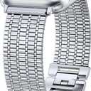 Moolia Stainless Steel Band Compatible with Apple Watch Strap 40/42/41/38/44/46/45/49mm Women, Dressy Fancy Bracelet Metal Mesh Link Wristband for iWatch Series 11 10 9 8 7 6 5 4 3 SE/Ultra 3 2 1 (Silver)