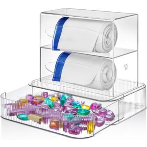 Weysat 3 Pcs Trash Bag Holder Under Sink Stackable Trashbag Dispenser Laundry Room Organization and Storage Laundry Pod Organization Large Acrylic Garbage Bag Dispenser Roll Holder for Kitchen Cabinet Weysat 3 Pcs Trash Bag Holder Under Sink Stackable Trashbag Dispenser Laundry Room Organization and Storage Laundry Pod Organization Large Acrylic Garbage Bag Dispenser Roll Holder for Kitchen Cabinet