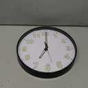 Luminous Wall Clock, 11.8 Inch Modern Design, Glow in Dark Numbers, Black Frame