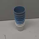 Homestockplus 8 Ounce Small Tumbler Cups,Unbreakable Drinking Cups Microwave and Dishwasher Safe BPA Free Small Reusable Cup for Water, Milk, Juice, Soda and more - Set of 8 (8 x 8 OZ, Gradient Blue Grey)