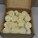 24 Pcs Amber Votive Candle Holders, Glass Tealight Candle Holders for Home Decor, Wedding Table Centerpiece, Birdal Shower, Party