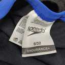 Speedo Women's Swimsuit One Piece Endurance+ Flyback Solid Adult Team Colors (32, Black/Blue)