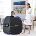 ZONEMEL Portable Steam Sauna, Full Body Home Sauna Spa, 1 Person or 2 Person Share Saunas, 2L Steam Generator with Remote Control (Black, L 33.5x W 32.3x H 41.7)