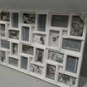 J.M.Deco Collage Picture Frames for Wall 24 Slots, Large Photo Frame Gallery Puzzle Collage Wall Hanging for 4 x 6 Photo, Christmas Gift for Family or Friends - Pure White, 24 Opening