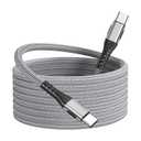 Durcord USB C to USB C Cable, 2Pack 100W 6ft USB C Charger Cable Fast Charging for Android/Phone/Pad, Type C to Type C Charger Braided USB Cable Compatible withi Phone 15 Pro Plus Max Silver