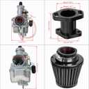 FVRITO VM22 26mm Carb for Predator 212 Carburetor 212cc 196cc Coleman CT200U CT200U-EX BT200X KT196 Mini Bike Go Kart Baja Warrior MB200 6.5hp GX160 GX200 OHV Clone Engine Performance Parts Black