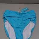 Island Goddess Banded Mid Waist Pant Bikini Swimsuit Bottom S