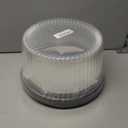 10 - 11" Plastic Disposable Cake Containers Carriers With Dome Lids And Cake Boards [5 Pack] And Cake Server | Round Bundt Cake Boxes / Cover | 2-3 Layer Cake Holder Display Containers For Transport