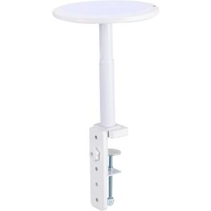 Adjustable Fan Holder for Dorm Room, Bunk & Lofted Bed, College & Office Essentials, Horizontal & Vertical Clamping, Adjustable Height & Distance Design (White)