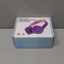 Kids Headphones, Wired Headphones for Kids On Ear with Microphone, 93dB Volume Limiter Headphone for Girls Boys, Foldable Lightweight Headphone for School Learning & Entertainment, Pink Purple