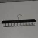 TOPIA HANGER 20 Hooks 2 in 1 Belt Tie Hanger for Closet Max 30 Belts with 30 Ties Capacity, Belt Tie Racks Wooden Hanger for Closet Organizer Storage U Fit for Belt and  Fit for Tie - CT47B (Black)