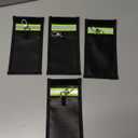 Oraich Faraday Key Fob Protector, 4 Pack RFID Bag for Car Keys, EMP Proof Faraday Pouch with Reflective Strip, Anti Theft Car RFID Key Fob Protector, Small Faraday Bags for Car Key Fob, Black