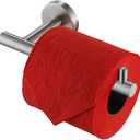 JQK Toilet Paper Holder, 5 Inch 304 Stainless Steel Thick 0.8mm Tissue Paper Dispenser for Bathroom, Hold Mega Rolls, Brushed Nickel Wall Mount, TPH100-BN (Bar)