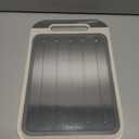 Double Sided Cutting Board - 2-Sided Chopping Boards for Kitchen - Versatile Wheat Straw PP, Stainless Steel Cutting Board for Meat, Fruit, Vegetables - Easy Cleaning Food-Safe BPA-Free - 9.8"x14.5"