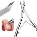 DEOU professional cuticle scissors, salon manicure tools, stainless steel eyelash trimmer, Manicurist nail care blade, extremely sharp, for women's manicure (Cuticle scissors + Gift box)