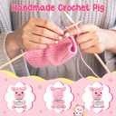 2 x JoycuFF Best Friend Birthday Gifts for Women, Bestie Friendship Gifts for Women Valentines Mothers Day Christmas Birthday Present Positive Emotional Support Handmade Crochet Pink Pig