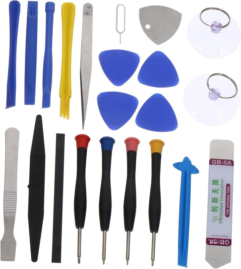 1Set Mobile Phone Screen Repair Tool Kit Multi Functional Opening Pry Tools for Tablets Electronics Includes Screwdrivers Picks Suction Cups Tweezers