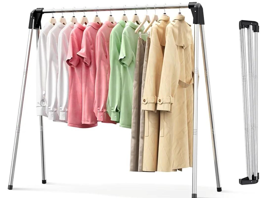 APEXCHASER Clothes Drying Rack - Laundry Rack for Efficient Air Drying, Collapsible Clothing Rack, Foldable Clothes Drying Rack, Heavy Duty Stainless Steel Clothes Rack