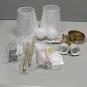 Brightown Battery Operated Wall Sconces Set of 2, Cordless Wall Lights with Rechargeable Bulbs and Remote, 12 Lighting Colors and Dimmable, Battery Powered Wall Lights for Bedroom Living Room, Gold