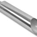 5 Inch Inlet 8 Inch Outlet Polished Stainless Steel Miter Cut Diesel Exhaust Stack Diesel Exhaust Tip(Stack Smokers 5" ID Inlet 36" Long)