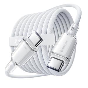 MAGIC JOHN USB C to USB C Cable (4FT), 60W Fast Charging Type-C Charger Cord, 480Mbps Speed, Nylon Braided USB C Cable for iPhone 17/16, Laptops, iPad, Switch 2 and More