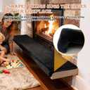Fireplace Baby Proofing Mat 72 x 14 Inch Soft Fireplace Cover with Non-Slip Backing, L-Shaped Design for Hearth Protection