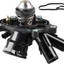 WMPHE Engine Coolant Thermostat Housing Assembly Compatible with Mercedes-Benz C250 2012-2015 Mercedes-Benz SLK250 2012-2015 Replacement For 2712000115 2712000315 2712000215