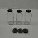 Juice Bottles with Lids, 16 Oz - Set of 3 - Clear Glass Jars with Caps - Reusable Empty Drink Containers for Juicing, Smoothies, Water, Milk, Kombucha Storage, Wellness Shots and More 