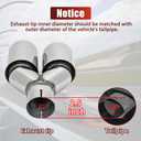 MXA Dual Exhaust Tips 2.5 inch Inlet 3.5 inch Outlet, 2.5" to 3.5" Diesel Exhaust Tip Universal Car 304 Polished Stainless Steel 9.5" Overall Length Valvetronic Exhaust Tips 2-Packs
