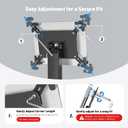 AboveTEK Anti-Theft iPad Kiosk Stand, 360 Rotation & Adj. Height 8.3"13.4", Heavy-Duty Steel & Aluminum, Fits 9.7"-13" Tablets, Security Retail POS Tablet Stand for Business & Commercial Use