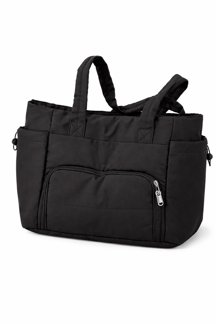 Black Diaper bag , Size 18"W x 12"L