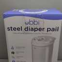 Ubbi Steel Diaper Pail, Odor Locking, No Special Bag Required, Award-Winning, Registry Must-Have, White