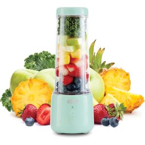 Dash 16 oz Personal USB Bottle Blender with Travel Lid and Charging Cord, Single-Serve Smoothie and Juice Maker, Aqua