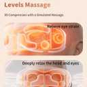 Pinailon Eye Massager with Heat, Massaging Eye Mask with Heating & Music, Facial Massager,Relaxing Eye Care Headache Massager Equipment for Migraines Relax Eyeris for Her Him
