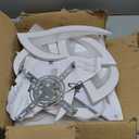 HuixuTe 24" Modern Geometric Ceiling Light Fixture, White Dimmable 3 Colors LED Close to Ceiling Light Fixtures with Remote, Low Profile Flush Mount Ceiling Light for Kitchen, Living Room