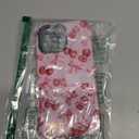 Compatible with iPhone 14 Pro Max Case, Cute Pink Cherry Bow Pattern with Shockproof Slim Soft TPU and Hard PC Protective Cover for Women Designed for iPhone 14 Pro Max Case, Glossy