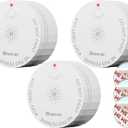 Heiman Smoke Detector, 10-Year Battery-Operated Smoke Alarms, Photoelectric Fire Detectors for Home, UL 217 10th Ed. Certified, Portable, Small, Compact, Test/Silence Button, RV, Travel, 3 Pack