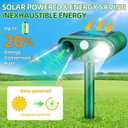 2026 Upgraded Solar Ultrasonic Animal Repellent IP65 Waterproof Deer Repellent Devices Motion Activated Cat Deterrent Outdoor with Flash Light to Keep Rabbit Skunk Squirrel Bear Out of Garden, 4 Pack