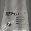 INOVADAY 100% Blackout Curtains for Bedroom, Black Out Curtains 96 Inch Long, Clip Rings Linen Blackout Drapes, Thermal Insulated Room Darkening for Living Room, 2 Panels - Beige,W50xL96