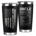 KATLADIZ Gifts for Uncle from Niece, Nephew  Uncle Gifts  Fathers Day Gift  Father's Day, Birthday, Christmas Funny Gift for Men Him from Niece, Nephew, Kids  20 Oz Stainless Steel Coffee Tumbler